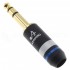 ATAUDIO AT-0T Jack 6.35mm TRS Connector Gold Plated Ø8mm Blue