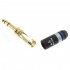ATAUDIO AT-0T Jack 6.35mm TRS Connector Gold Plated Ø8mm Blue