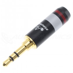 ATAUDIO AT-5G Connecteur Jack 3.5mm TRS Plaqué Or Ø6mm Rouge