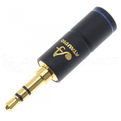 ATAUDIO AT-X10 Connecteur Jack 3.5mm TRS Plaqué Or Ø6mm Bleu