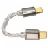 IBASSO CB18 Male USB-C to Male USB-C OTG Cable Silver Plated Copper 10cm
