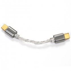 IBASSO CB18 Câble USB-C Mâle vers USB-C Mâle OTG Cuivre Plaqué Argent 10cm