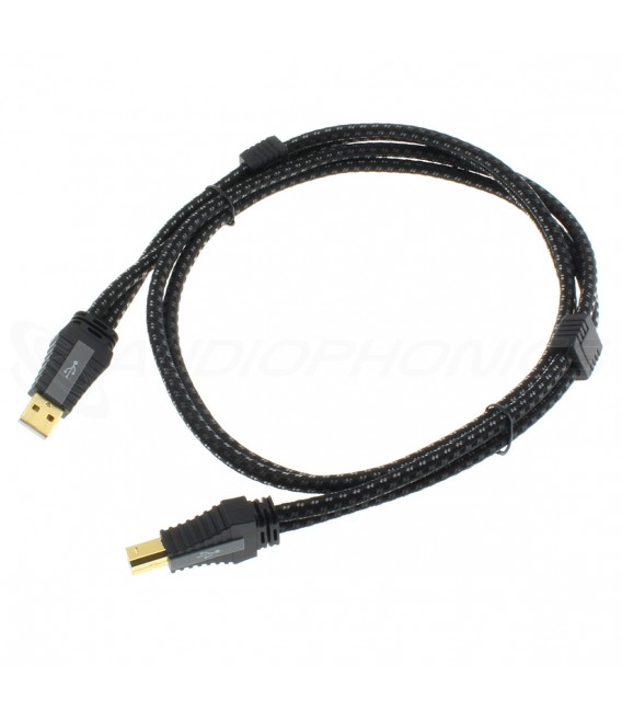 PANGEA PREMIER XL MKII Male USBA to Male USBB Cable Silver Plated