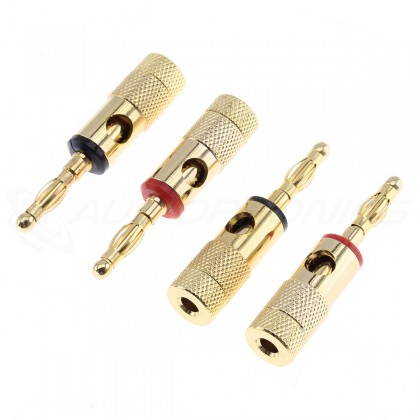 DYNAVOX Banana Plugs Gold Plated Ø6mm (Set x4)