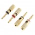 DYNAVOX Banana Plugs Gold Plated Ø6mm (Set x4) Golden