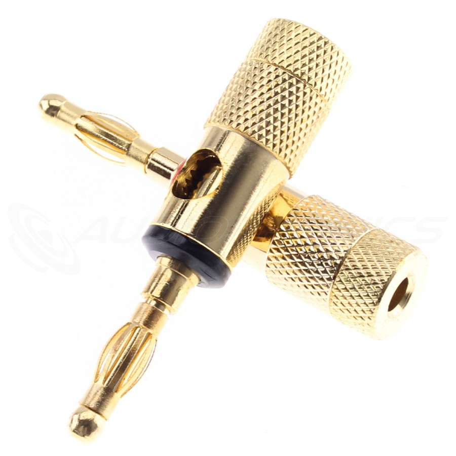 thumbnail image 2 of Dynavox Gold Plated Speaker Banana Plugs - Set Of 4, Male, Screw Type 2 of 3