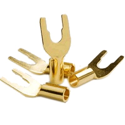 ETI Spades Forks OFHC Copper Plating Gold Ø4.8mm (Set x4)