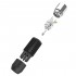 VIBORG XM203AG Connecteur XLR Mâle Argent Pur PTFE Ø11mm Noir (Unité)