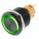 LB Aluminium Push Button with Green Light 250V Ø16mm Black