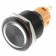 LB Aluminium Push Button with White Light 250V Ø16mm Black