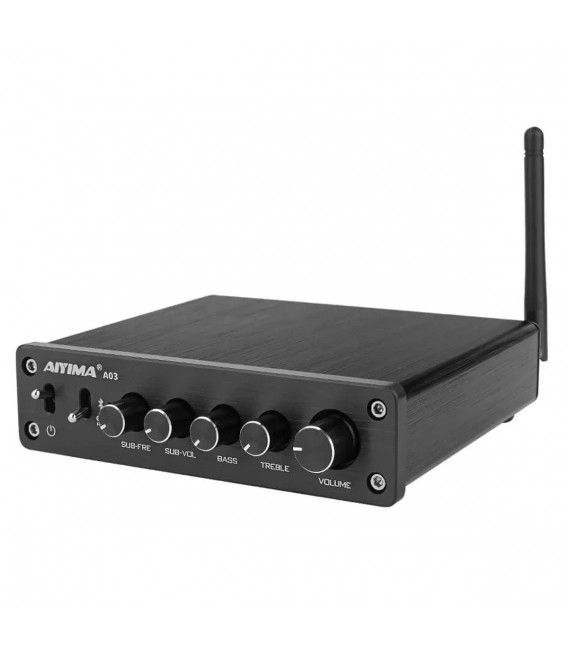 AIYIMA A03 Class D 2.1 Amplifier TPA3116D2 Bluetooth 5.0 2x50W + 100W 4 ...