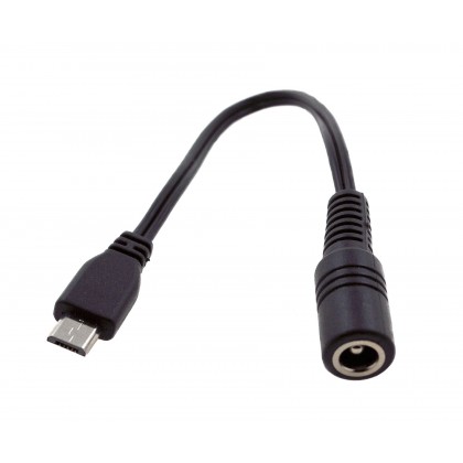 ALLO Adaptateur Jack DC 5.5 / 2.5mm Femelle vers Micro USB Mâle 22AWG 15cm