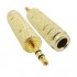 Adaptateur Jack mâle 3.5mm vers Jack 6.35mm femelle Stéréo Plaqué Or