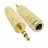 Stereo adaptator Jack male 3.5mm to Jack 6.35mm female Gold Plated