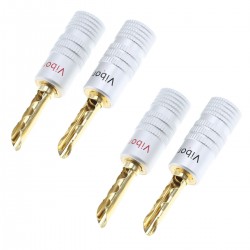 VIBORG BFA Banana Plugs 24k Gold Plated Ø8.5mm (Set x4)