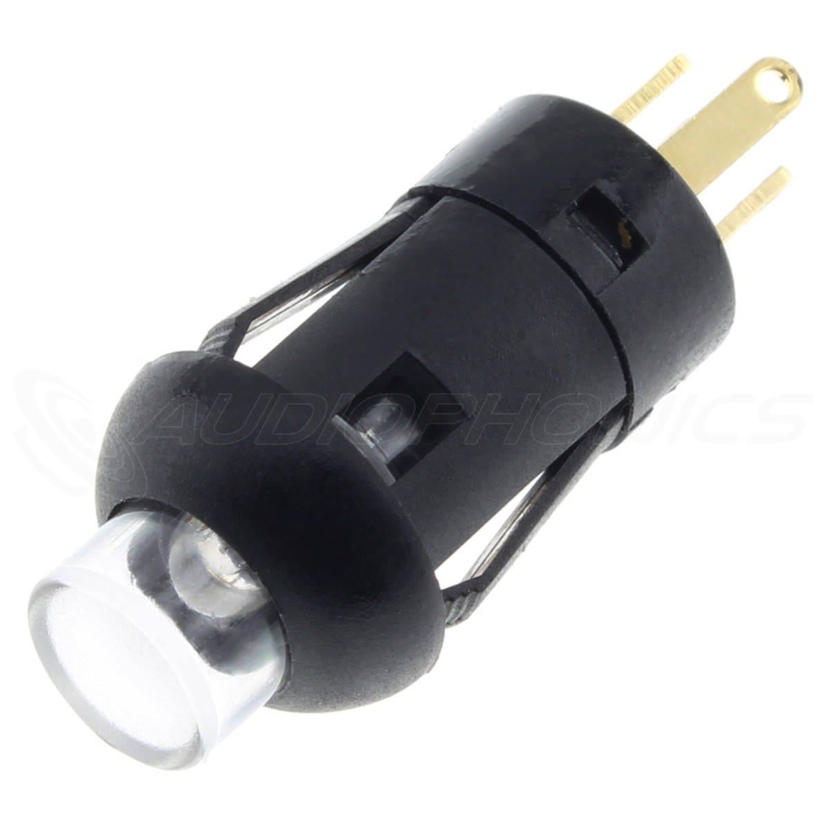 Bouton Poussoir Monostable Nylon 1NO avec LED Verte Ø8mm Noir