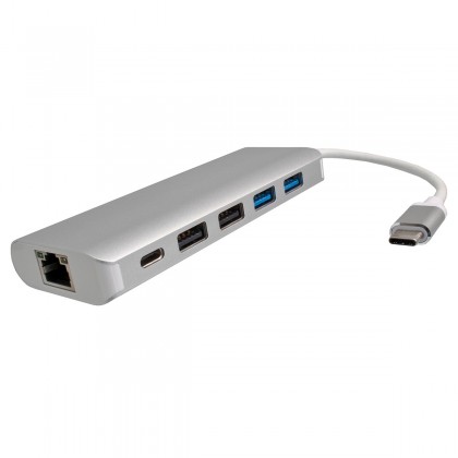 USB 3.1 Hub 4x USB-A 1x USB-C 1x Ethernet RJ45 Gigabit