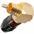 Hicon HI-CMA01 RCA connector 90° angled Gold Plated Ø7.2mm (Unit) Red