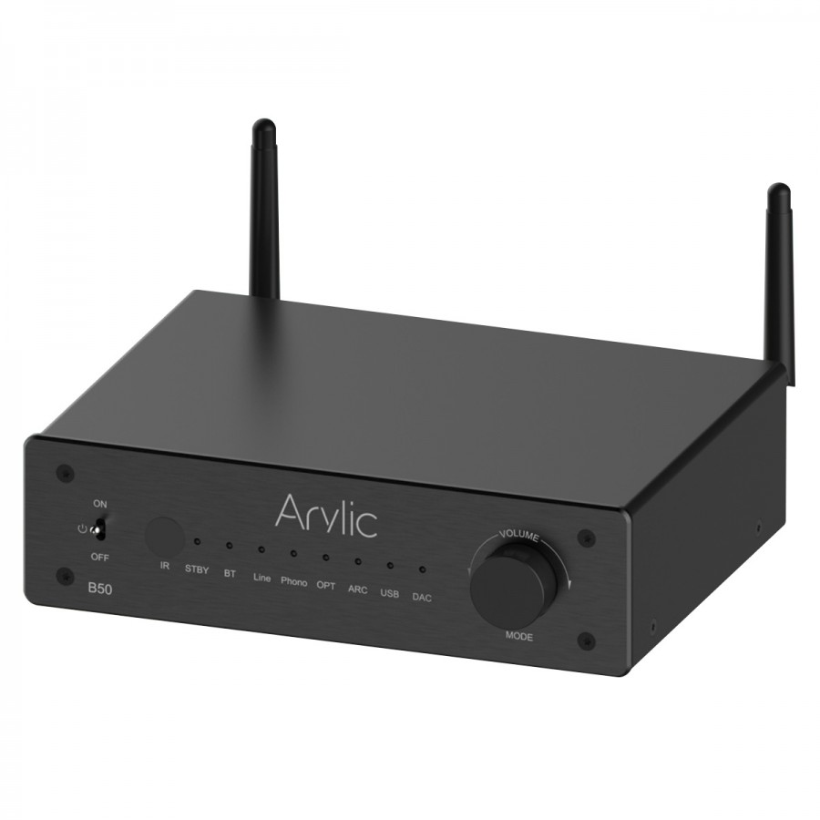 ARYLIC B50 Amplificateur Bluetooth 5.2 Bi-Directionnel aptX HD HDMI ARC  2x50W 4 Ohm - Audiophonics