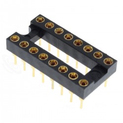 DIP16 Socket for PCB Gold Plated