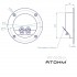 ATOHM WT-D105-G Bornier Encastré Isolé pour Enceintes Plaqué or Ø105mm (Unité)