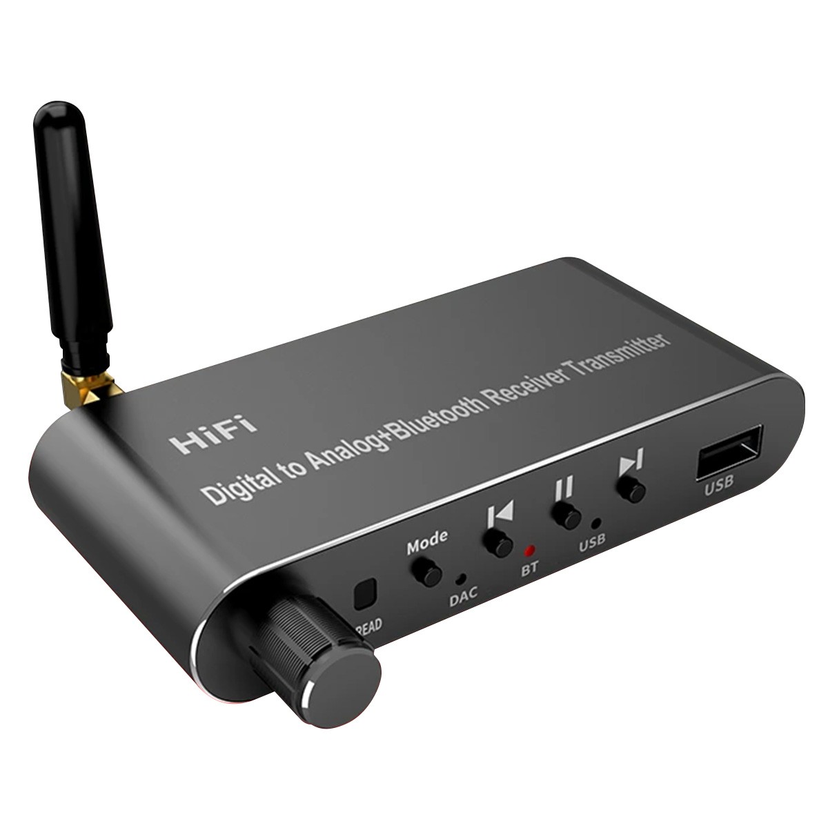 Audiophonics - Récepteur / Émetteur Bluetooth 5.1 DAC SPDIF 24bit 96kHz  Lecteur de Fichiers USB
