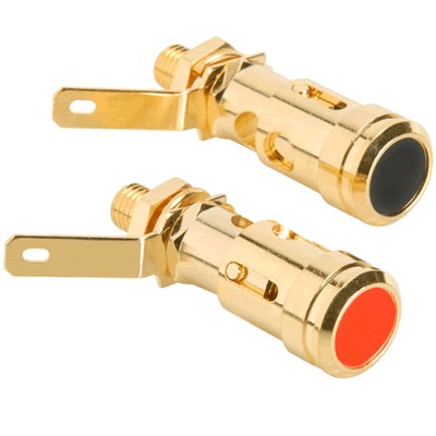 DAYTON AUDIO Speaker Clamp Terminals Gold Plated 6mm (Pair)