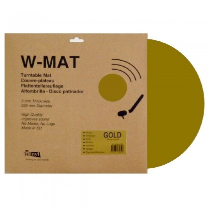 WINYL W-MATS Couvre-Plateau Acrylique pour Platine Vinyle Ø295mm Doré