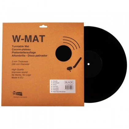 WINYL W-MAT Acrylic Mat for Turntable Ø295mm Black