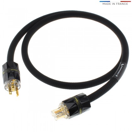 AUDIOPHONICS STEALTH Power Cable US NEMA Type B to IEC C15 OFC Copper Shielded 3x3.5mm² 1.5m