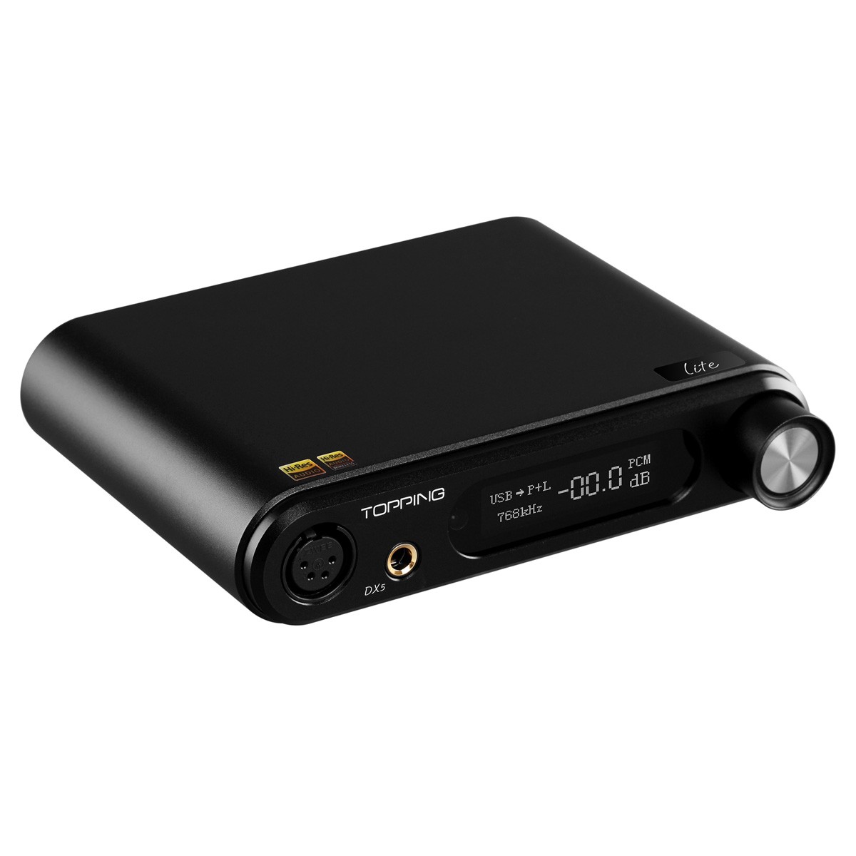 TOPPING DX5 LITE DAC 2x ES9068AS Amplificateur Casque NFCA XMOS Bluetooth 32bit 768kHz DSD512 Noir