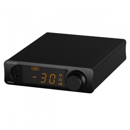 TOPPING MX3S Class D Amplifier Infineon Headphone Amplifier DAC Bluetooth aptX Adaptive 2x50W 4 Ohm 24bit 192kHz Noir