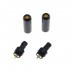 Pins connector for Headphones HD800 / HD800S / HD820 / D1000 Gold Plated Ø4mm Black (Pair)