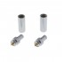 Pins connector for Headphones HD800 / HD800S / HD820 / D1000 Gold Plated Ø4mm Silver (Pair)