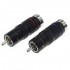 EIZZ EZ-201 RCA Connectors Silver Plated Ø8mm Black (Pair)