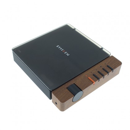 SYITREN R300 Lecteur CD sur Batterie Bluetooth 5.3 Noir/Bois