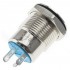 LB Aluminum Push Button with Blue Light 220V Ø12mm Silver