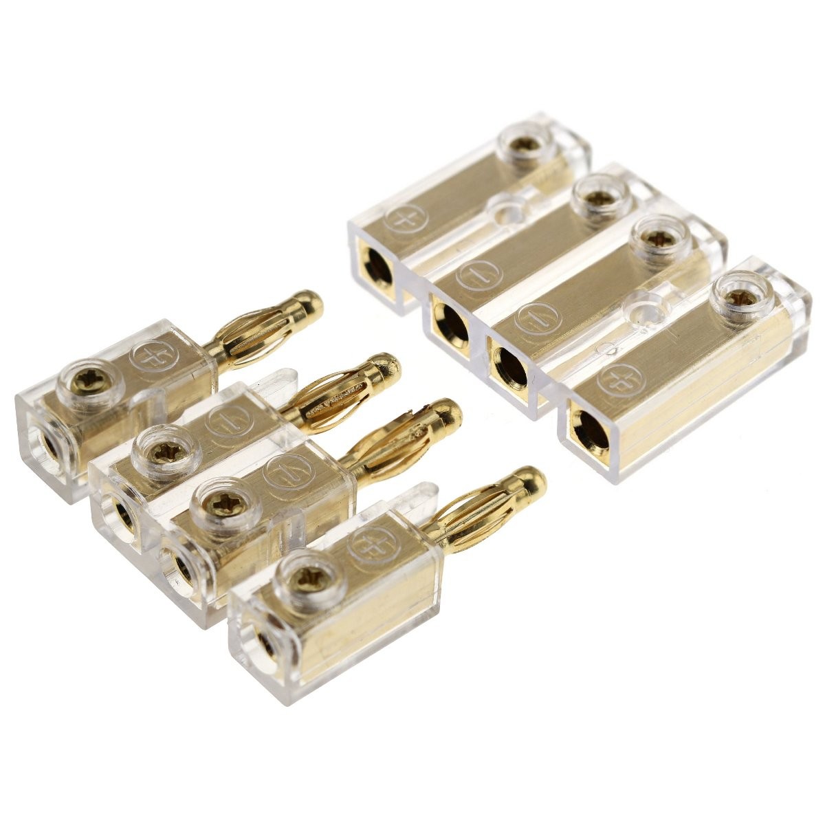 Speaker Interconnection Banana Plugs Gold Plated Copper (Set x4)