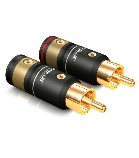 【送料込】RCAプラグ VIABLUE 4個セット 未使用品 viablue-t6s-screw-rca-