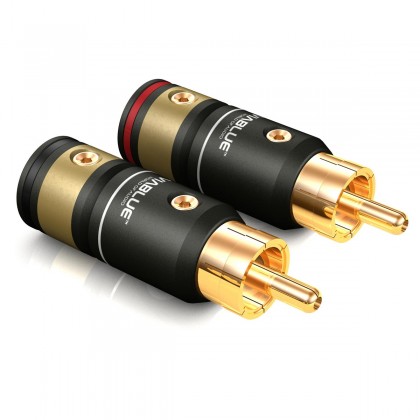 VIABLUE T6S SCREW RCA Connectors Gold Plated Ø8mm (Pair)