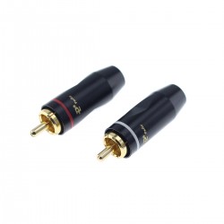 RCA Plug gold plated Ø8mm (Pair)