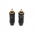 RCA Plug gold plated Ø8mm (Pair) Black