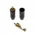 RCA Plug gold plated Ø8mm (Pair) Black