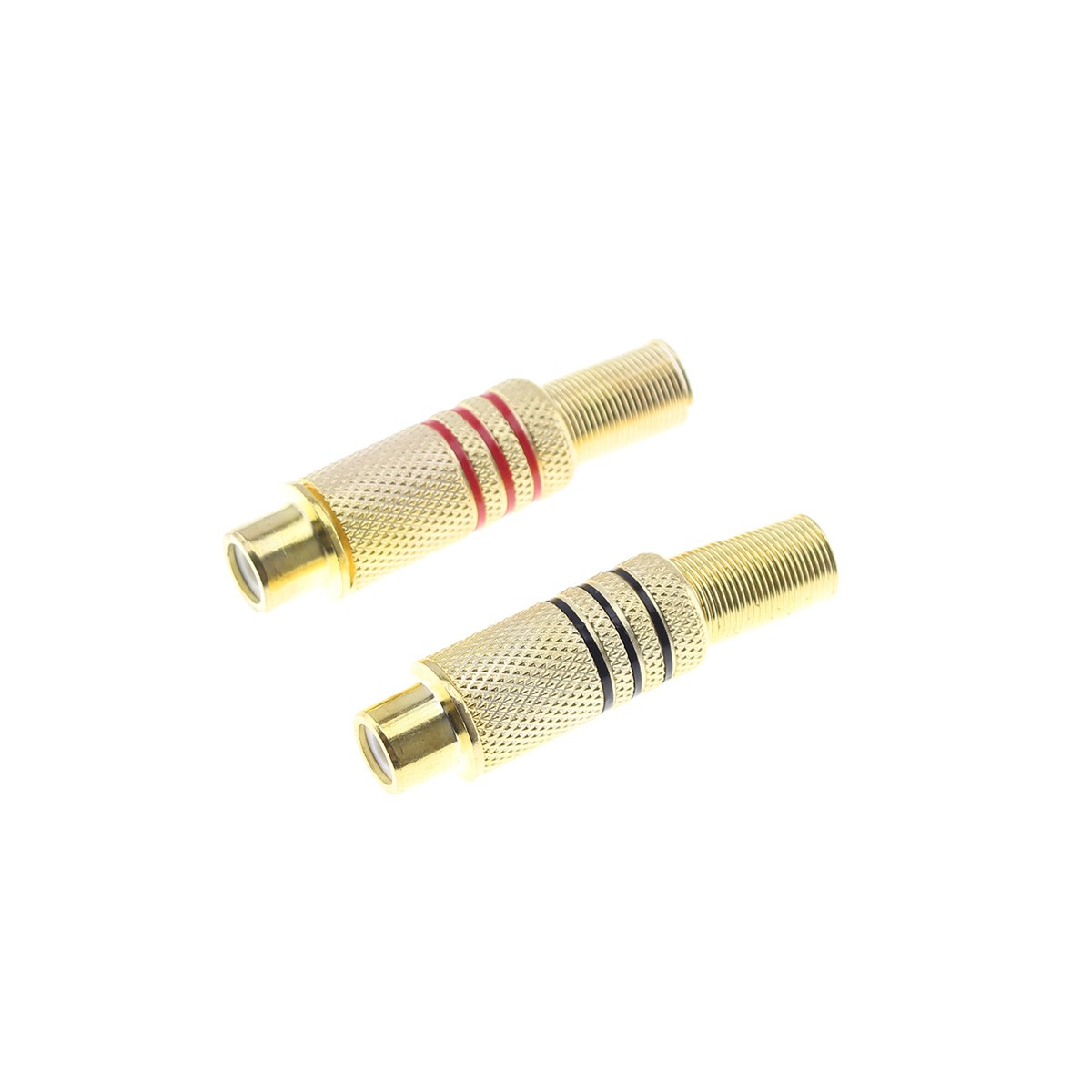 Female RCA Connectors Gold Plated Ø6mm (Pair)