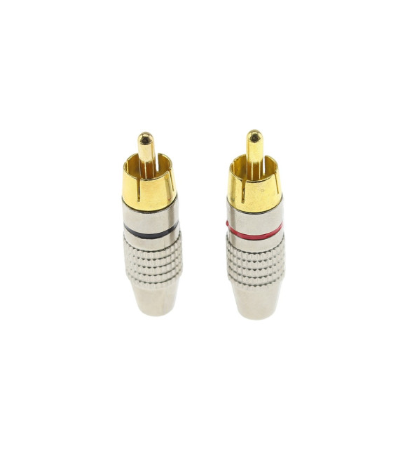 Aiqeer 20 Pièces Connecteurs Mâle RCA Plaqué Or - Fiches Audio/Vidéo Sans Soudure Pour Câbles Personnalisés Multimédia Et Vidéosurveillance