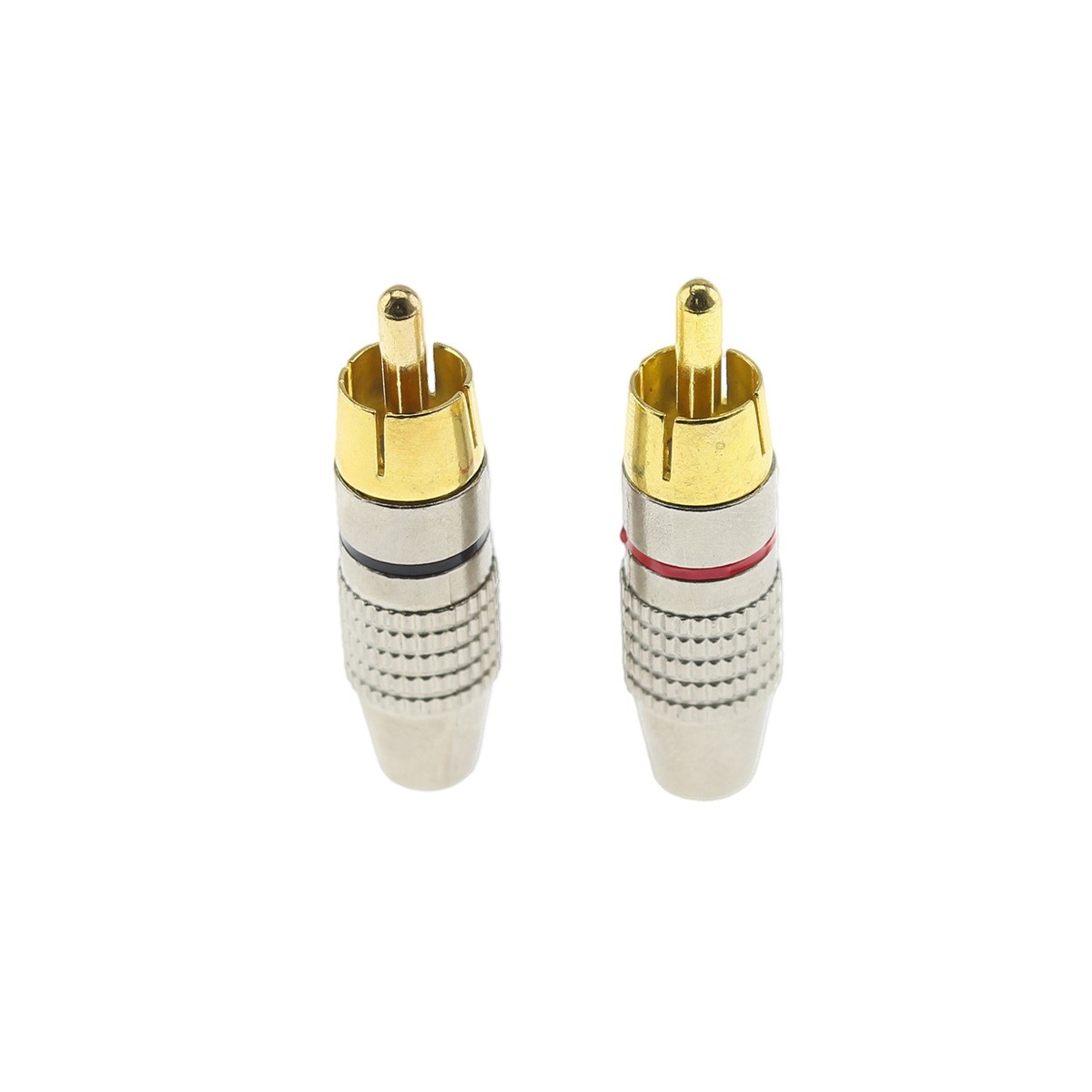 RCA Connectors Gold Plated Ø6mm (Pair) Silver