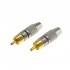 RCA Connectors Gold Plated Ø6mm (Pair) Silver