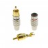 RCA Connectors Gold Plated Ø6mm (Pair) Silver