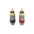 RCA Connectors Gold Plated Ø8mm (Pair) Grey