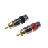 RCA Connectors Gold Plated Ø8mm (Pair) Grey